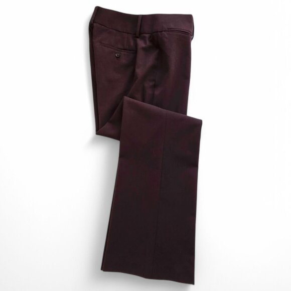 NWT Ann Taylor Loft Size 10 Julie Trousers Plum Slightly Flare Leg Womens Pants - Picture 4 of 10